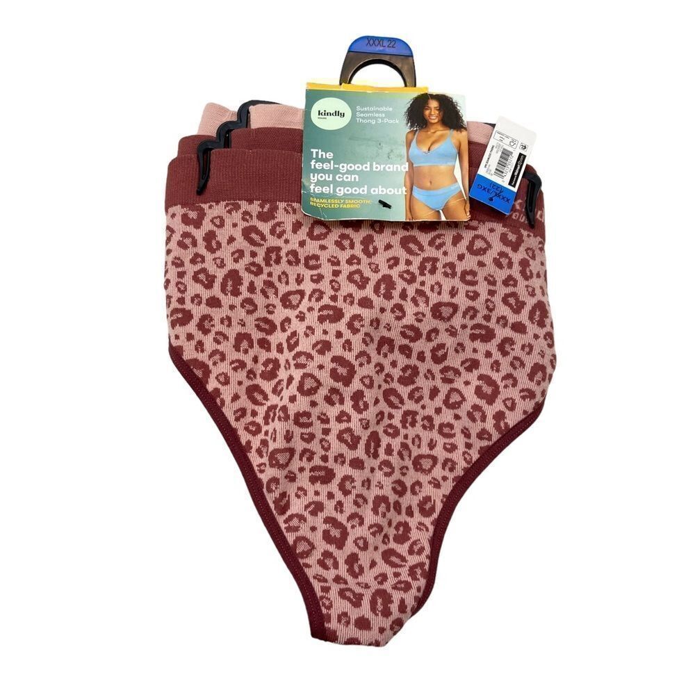 Brand New With Tags Kindly Yours Sustainable Seamless Thongs 3 Pack Size XXXL